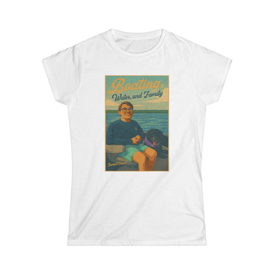 Sunset2Shore - Boating Family Dog Tee - Perfect for Summer Outings, Personalized Gift for Water Lovers, Family Gatherings, Vacation Wear, Nautical Style