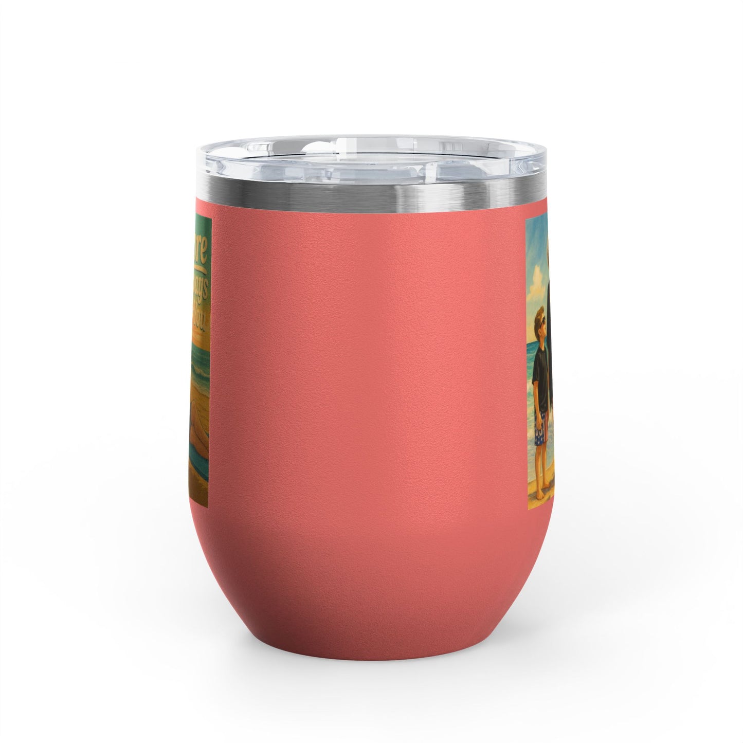 Beach Vibe Wine Tumbler, Coastal Tumblers for Summer, Perfect Wedding Gift, Relaxation and Enjoyment, Beach Lover Gift, Travel Wine Cup