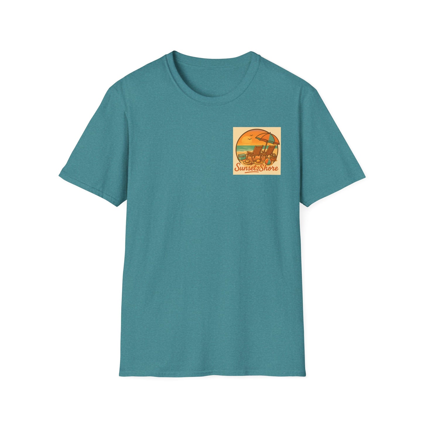 Family Journey, Horseback on SeaShore, Family Beach Trip Unisex Softstyle T-Shirt | Adventure Apparel, Family Bonding Gear, Casual Wear, Gift for Travelers, Outdoor Fun