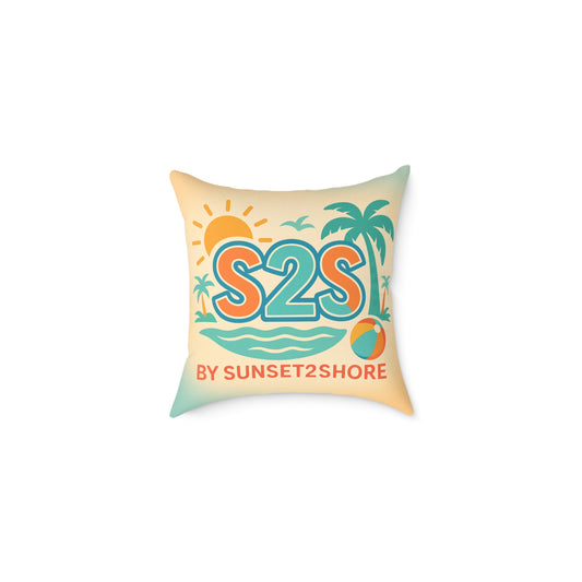 Coastal Vibes Decorative Pillow, Beach House Decor, S2S by Sunset2Shore, Summer Home Accent, Relaxing Cushion