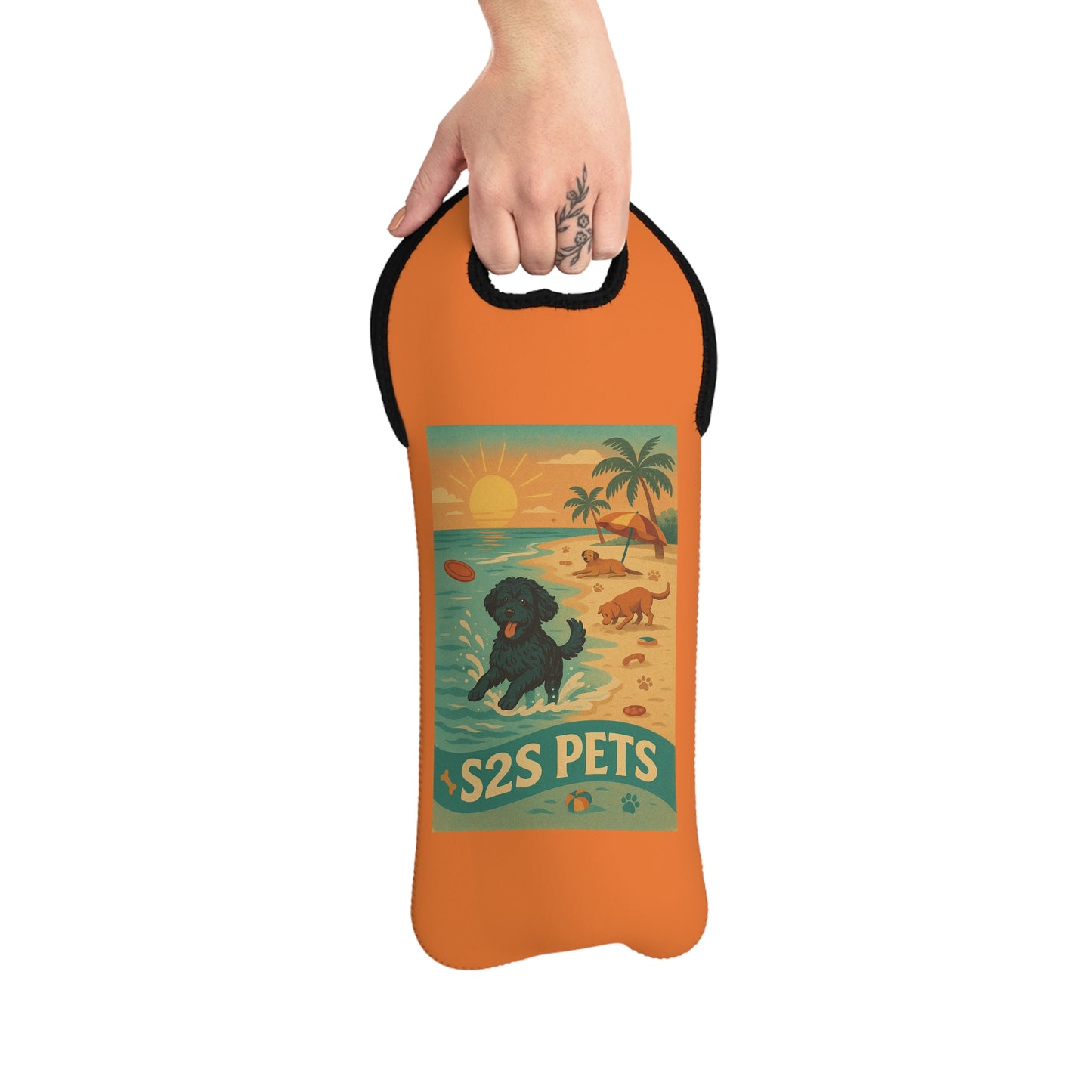 Tote Bag for Wine Enthusiasts, Perfect for Picnics, Beach Days, Dog Lovers, Gift for Wine Lovers, Summer Fun